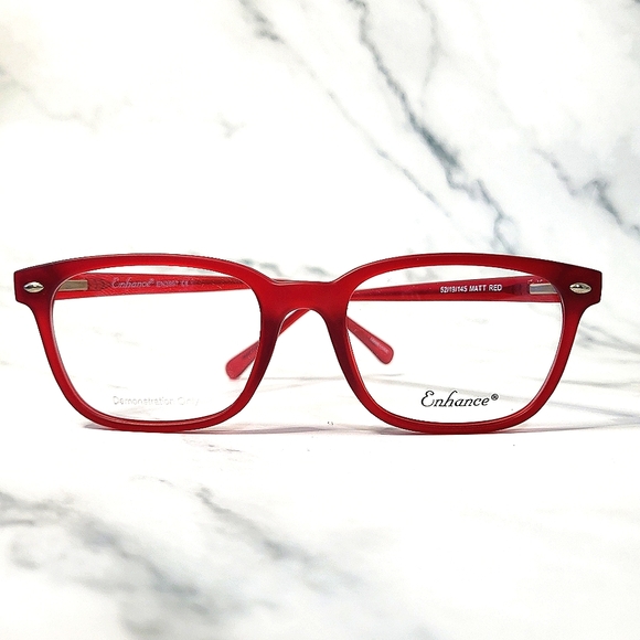 NEW Rx'able Eyeglass Frame, Matte RED glasses, full rim lightweight 52-19-145 - Picture 4 of 7